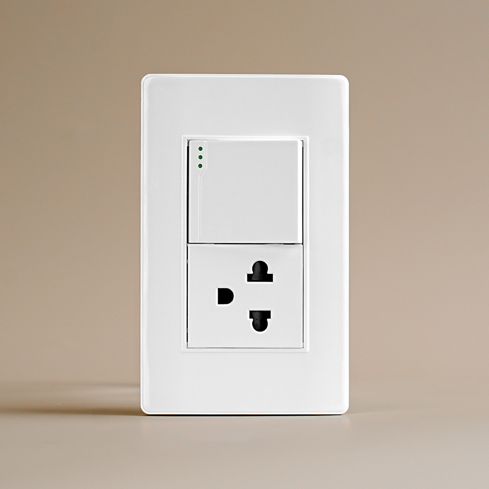 南美开关墙壁插座118B系列一位开关加泰式多功能三孔插座PC面板