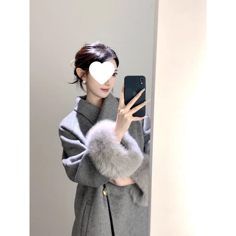 Women's Double-sided Coat, Mid-length, Over-the-knee, New Autumn/winter 2025, Versatile Woolen Coat For Women_voghion.com