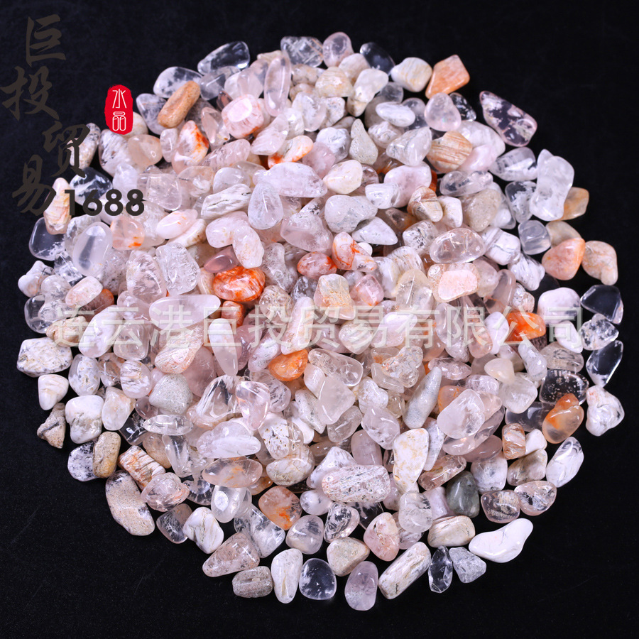 100 tipos de piedra triturada de 7 - 9mm cristal natural jade ágata espécimen de piedra preciosa marco de fotos transfronterizo mano suministro Amazon