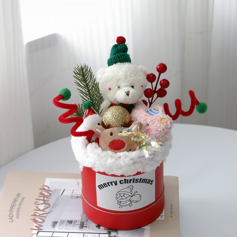 クリスマスプレゼント抱っこ筒ぬいぐるみの花束を彼女の親友にプレゼントします。|undefined