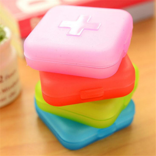 New cross-grid pill box, portable pill box, plastic mini medicine storage box