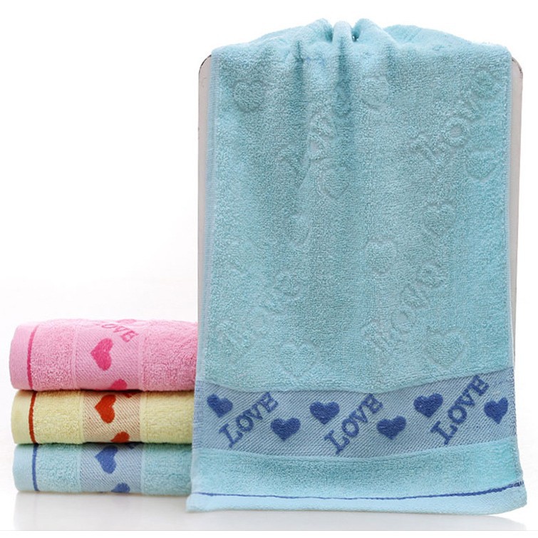 LOVE 타월 블루