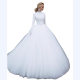 Foreign trade wedding dress bride ebay2024 new white lace mid waist plus size wedding dress factory in stock wholesale