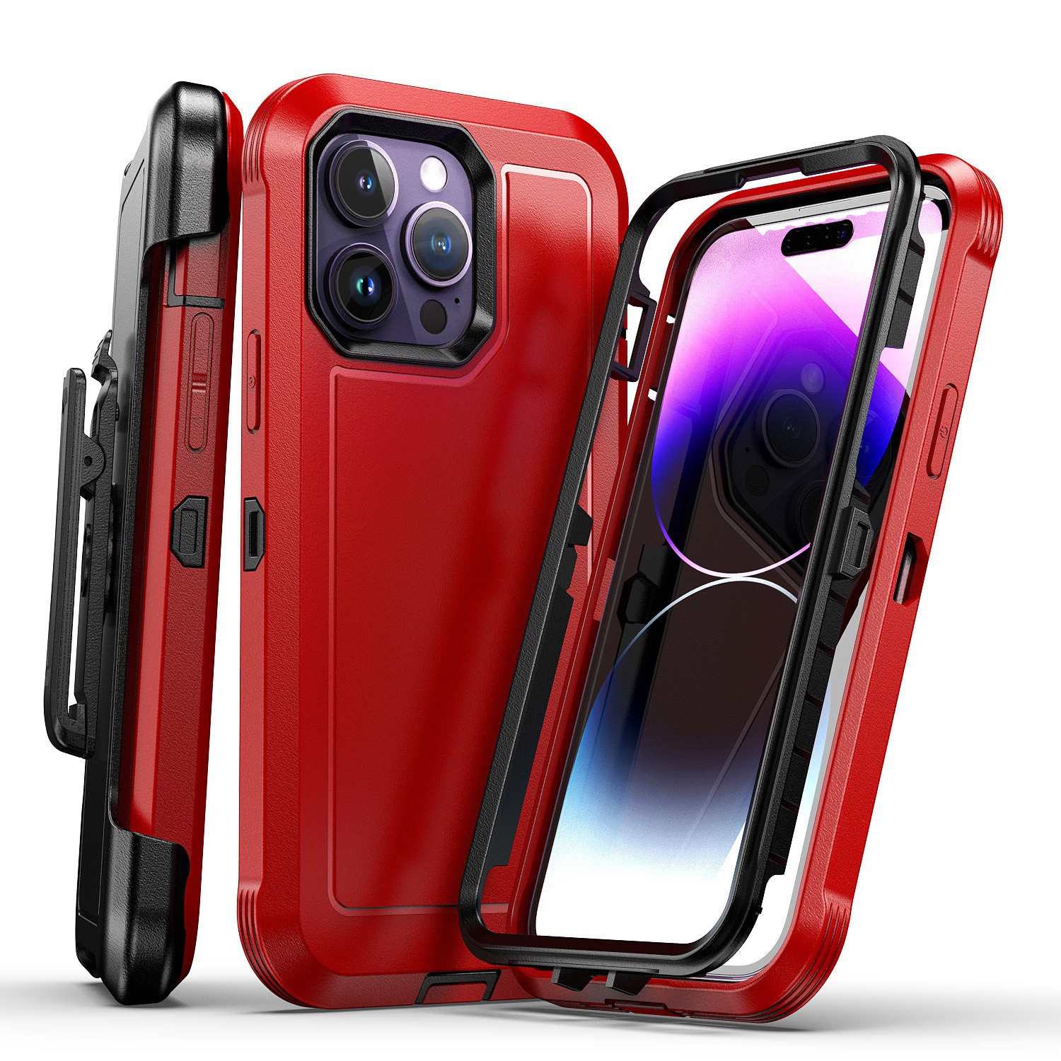 Funda protectora resistente con soporte integrado para iphone_voghion.com