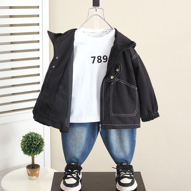 6067 ropa para niños chaquetas guapas chaquetas de primavera y otoño para niños 2024 nueva chaqueta de otoño para bebés marea