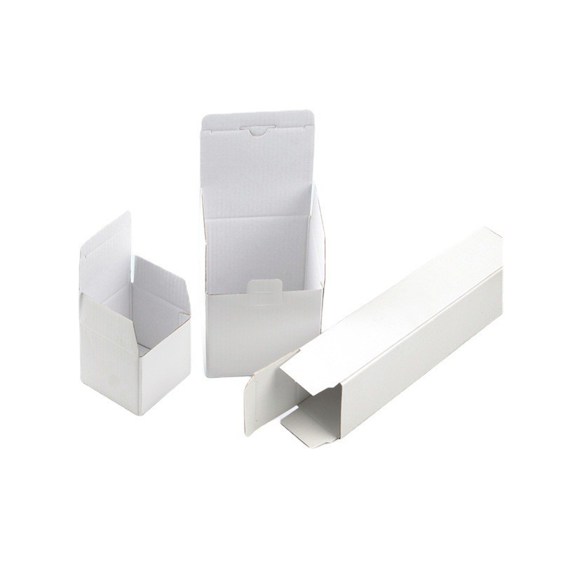 现货白色瓦楞盒跨境包装盒白纸盒五金 杯子加硬坑盒瓦楞彩盒定 制