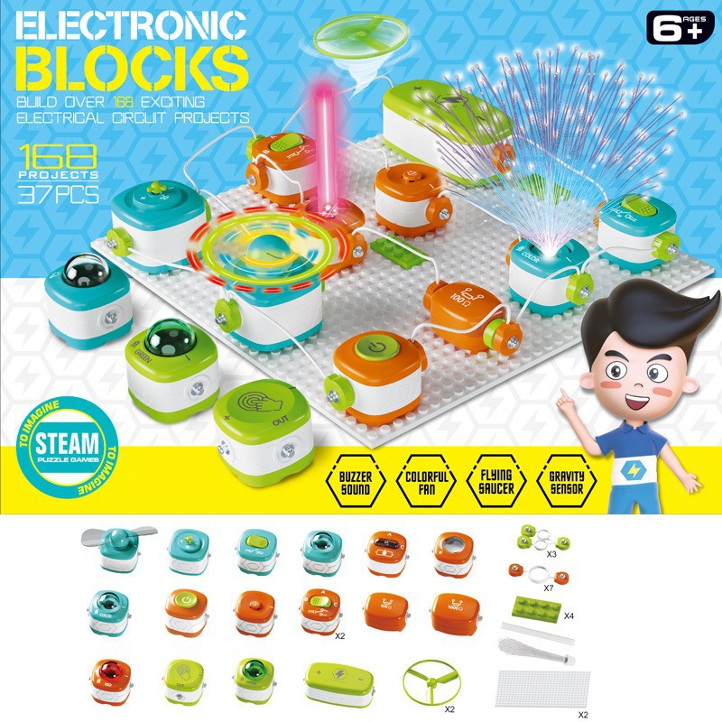 Основная версия строительных блоков квадратной цепи (с китайским и английским языками)