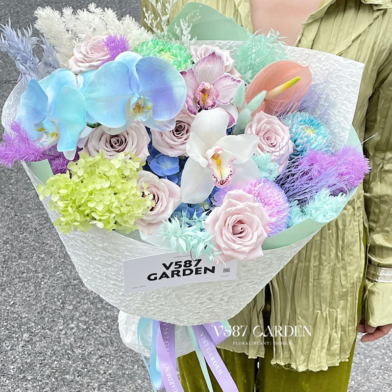 Papel de roca de agua red material de envoltura floral conjunto completo de paquetes de flores papel de textura floral plegable papel de piedra artesanal