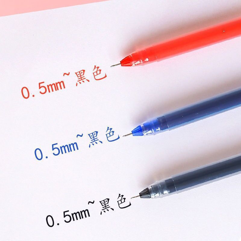 Una gran capacidad de alto valor de la cara de la pluma neutra puede escribir pluma de aguja completa negro rojo azul 0.5 estudiantes con pluma de firma de carbono
