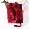 A wine red robe (same style for men and women)