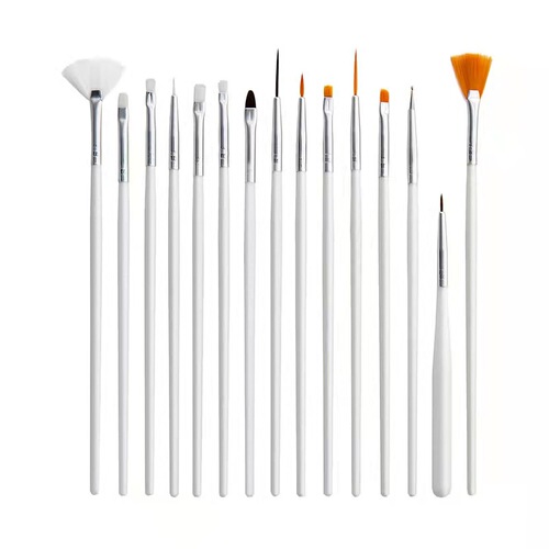 Cross-border hook line pen 15-piece set mandala painting tool plastic rod multi-functional combination nail art brush