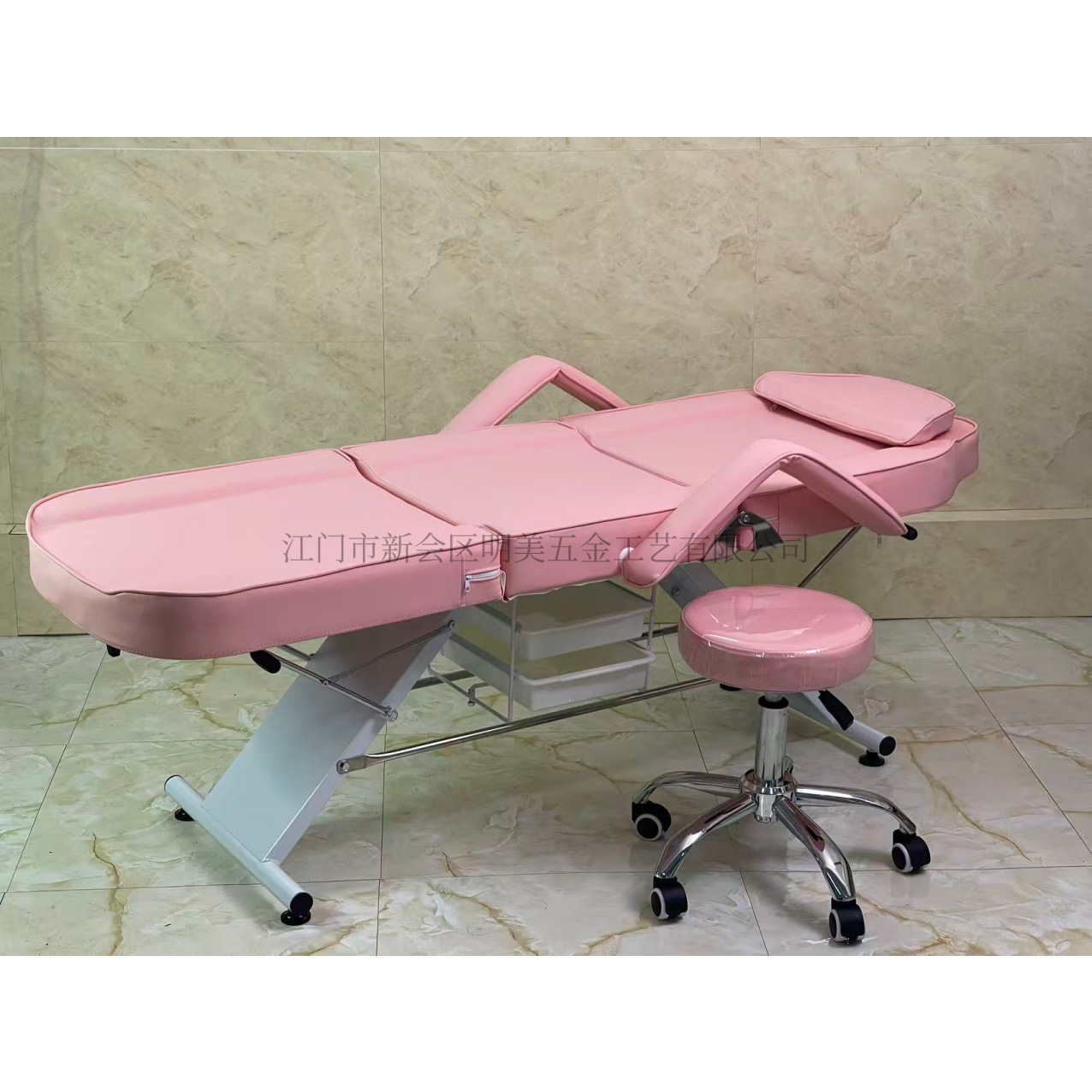 Cama de belleza de salón de belleza de pestañas bordadas tatuajes de cejas camas de fisioterapia multifuncional micro acabado silla de inyección cama con taburetes