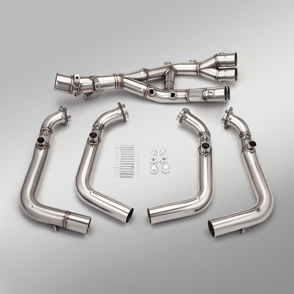 Suitable for Motorcycle S1000Xr Modification, Stainless Steel Front Exhaust Pipe, Connects to the Original Rear Section 2020-2026