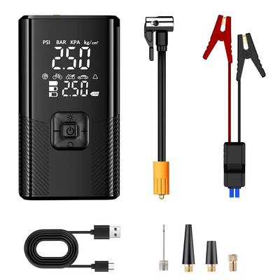 Hava nasosu bank, multifunctional air pump, outdoor - power-bank-air-compressor-combo-smart-clamp