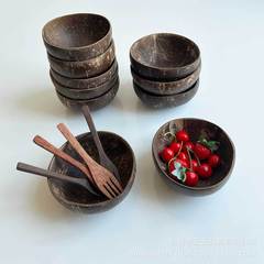 ココナッツの碗のココナッツの殻の碗の食器の茶碗のココナッツの殻のドライフルーツの皿のココナッツの碗のサラダの碗のココナッツの木の碗のココナッツの碗の卸売り
