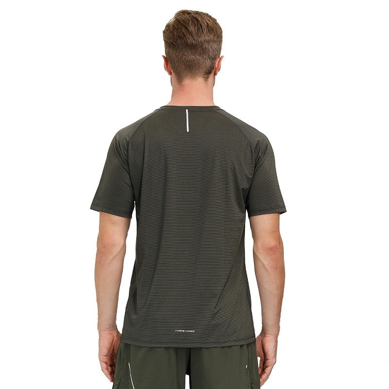 2021新款男士速干T恤 户外运动冰丝透气吸汗快干衣健身大码跨境