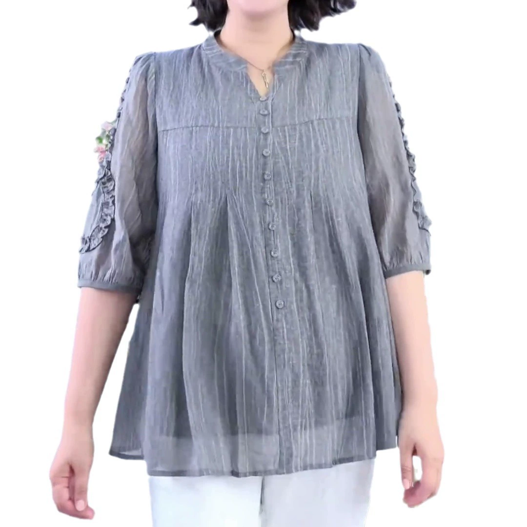 Модная рубашка для мамы, осенняя, оверсайз, plus size