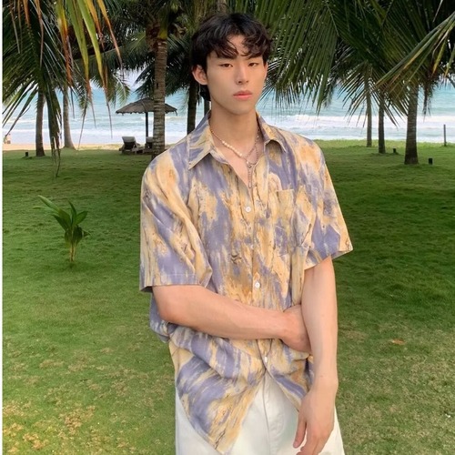 Retro Loose Striped Long-Sleeve Shirt for Men and Women, Versatile and Stylish High-End Japanese Inspired Basic Collar Shirt for Casual Trendy Outfits