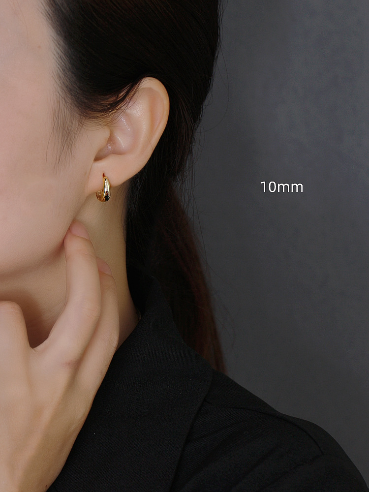 Fashion Geometric Sterling Silver Metal Earrings 1 Pair