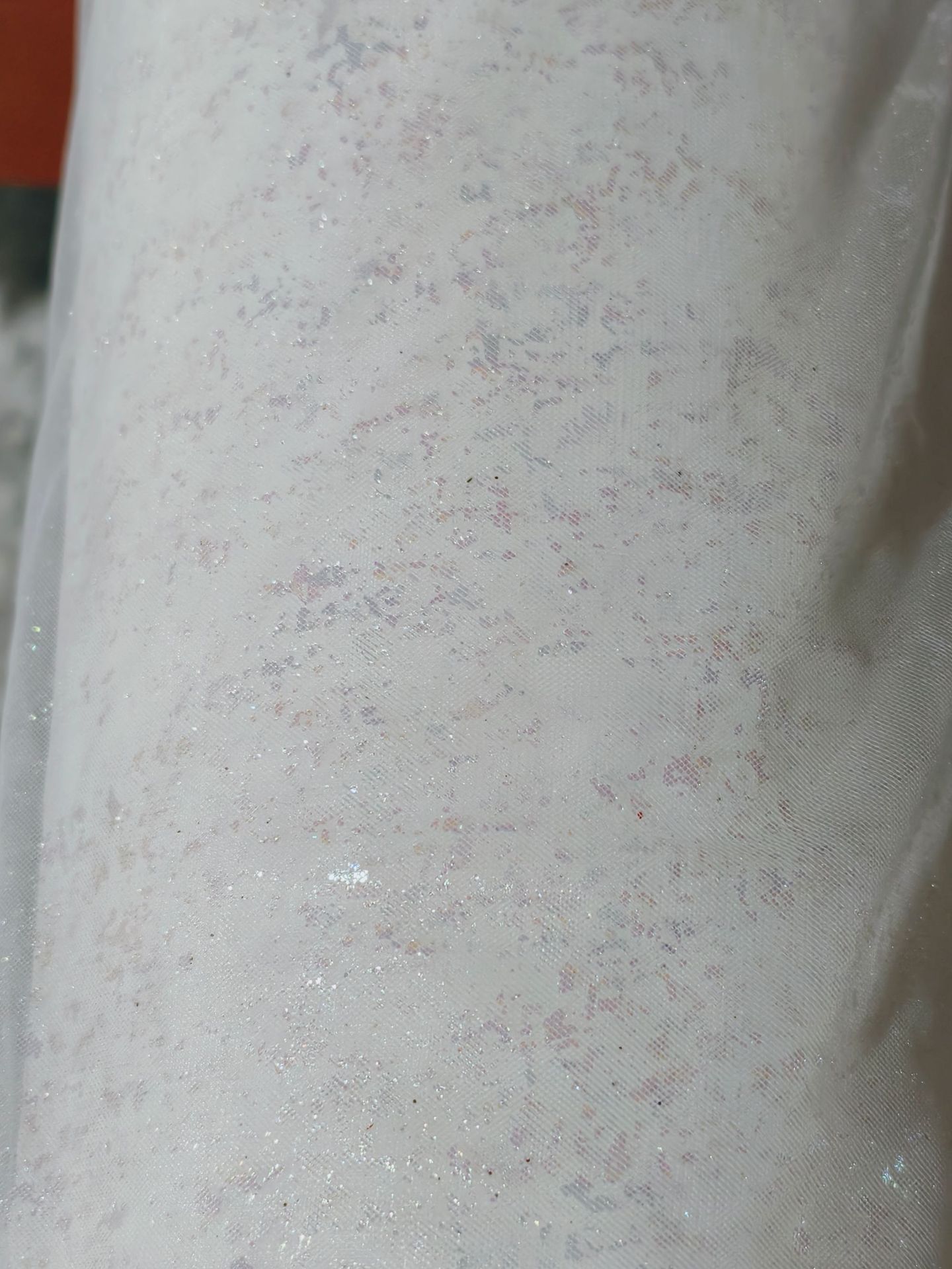 Xiaoyuan spot nueva ropa de niñas fantasía de color desordenado punto de estampado dorado hilo de malla de estrellas tela de embalaje de flores