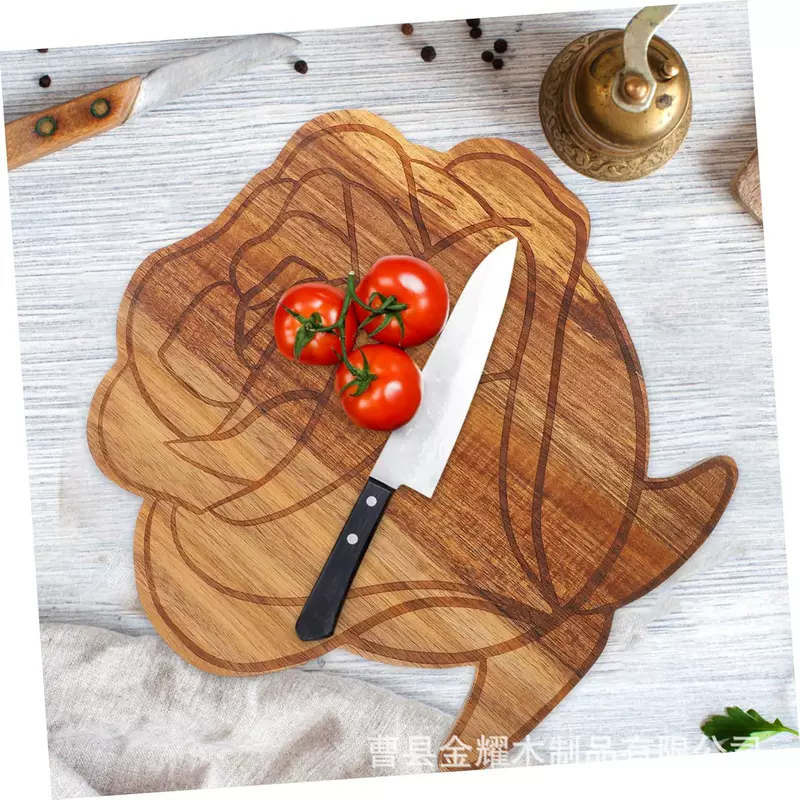 Разделочная доска с розой, для дома и кухни, доска для теста/лапши из акации, нерегулярная мультяшная разделочная доска, декоративная настольная доска