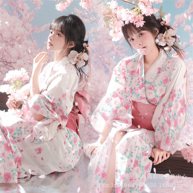 Japanese-Style Kimono for Women, Improved Retro Traditional Japanese Yukata, Photo Shoot Outfit, Divine Girl Dress
