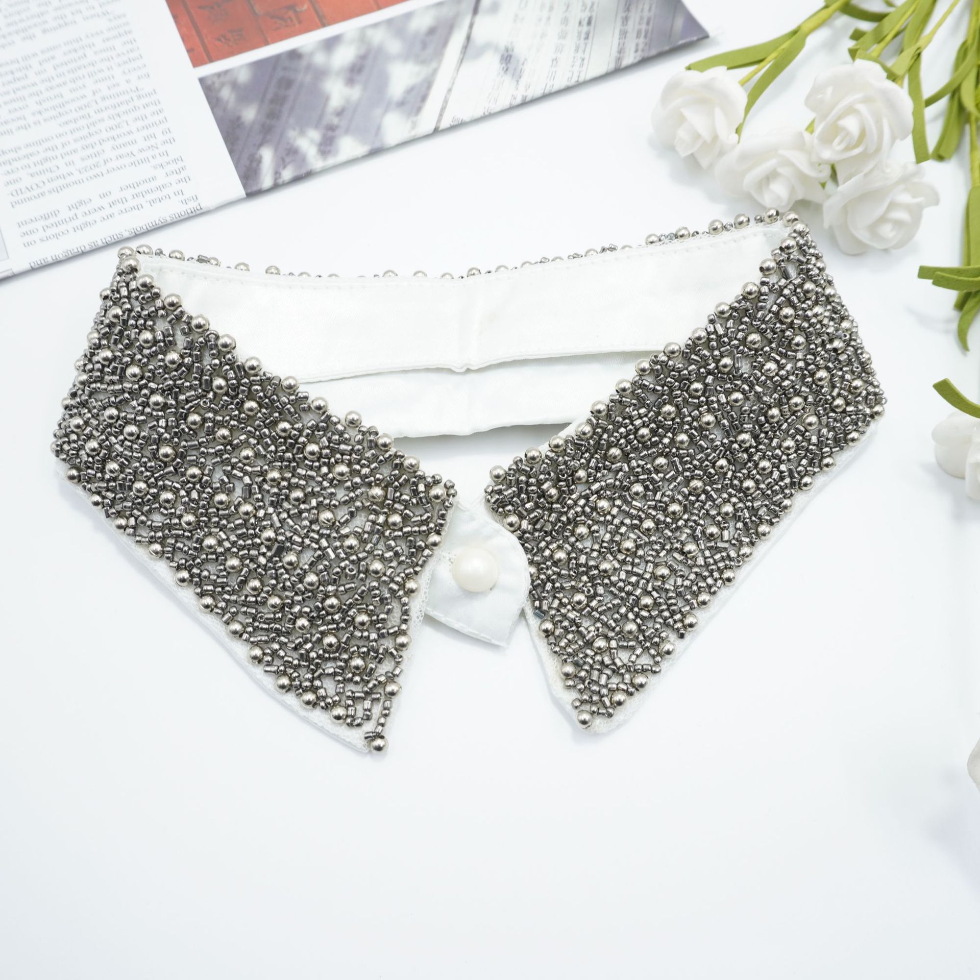 Jinghongyuan Punk Style Heavy Industry Beading Exquisite Classy Matchinging Sweater Skirt Fashion Fake Collar Clothing Accessories