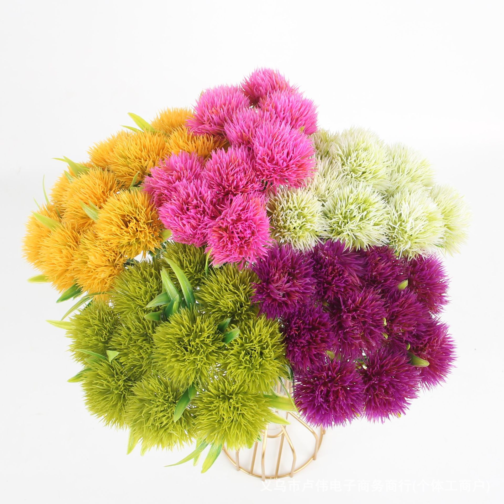 Artificial Flower Single Dandelion Plastic Fake Flower Home Decoration Living Room Vase Desktop Ornaments Flower Wall Flower Arrangement Decoration