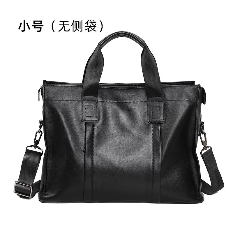 Túi xách tay nam da bò thật đựng laptop 15,6 inch 40×13×29 cm — Túi nhỏ màu đen không bên, Màu Đen Cỡ Nhỏ Có túi bên, Túi không bên cỡ lớn màu đen, Màu đen lớn có túi bên