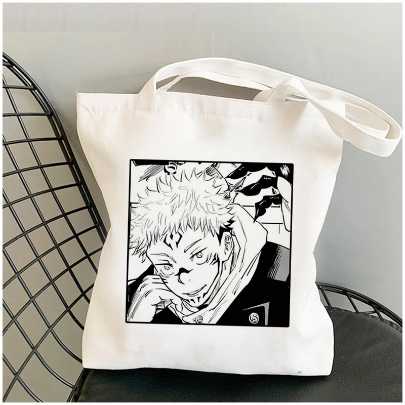 Jujutsu Kaisen impresa bolsa de lona Harajuku bolsa de hombro bolsa de compras de mano de moda Aliexpress Amazon