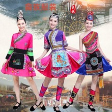 畲族服飾2023新款少數民族復古歌舞傳統表演服舞蹈服成人套裝