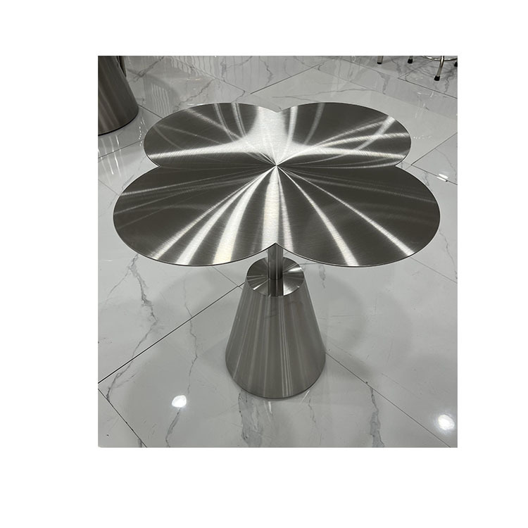 Mesa de comedor plegable de gran estante, mesa de comedor de acero inoxidable, mesa de mesa
