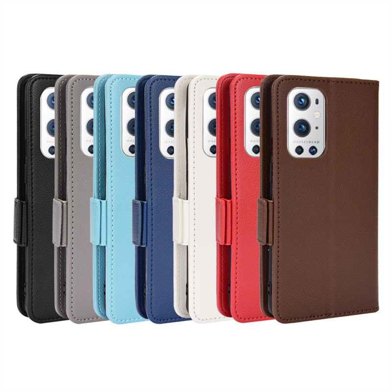 OnePlus 9 Phone Case OnePlus 9 Pro Phone Leather Case Flip Litchi Pattern Card Bracket Protective Case