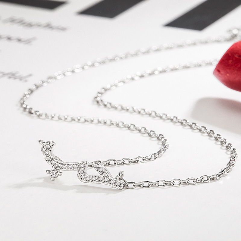 Elegante Halskette Mit Strasssteinen Für Damen Collier Kette_voghion.com