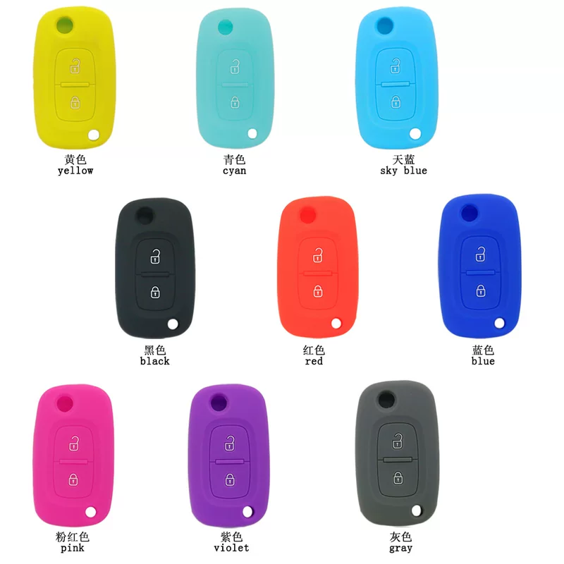 Folding silicone key bag, remote control, 2 keys
