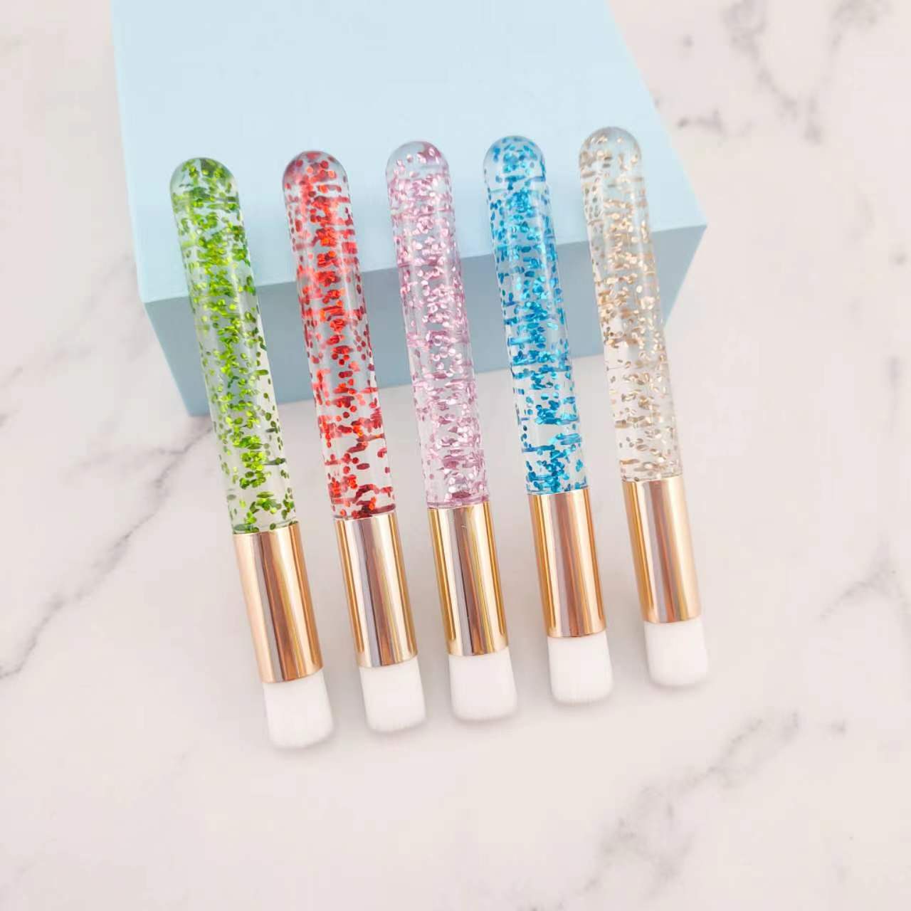 Nuevo injerto mousse de pestañas cepillo de limpieza de nariz plana herramienta de limpieza lateral blackhead eliminación nariz portátil cepillo de lavado