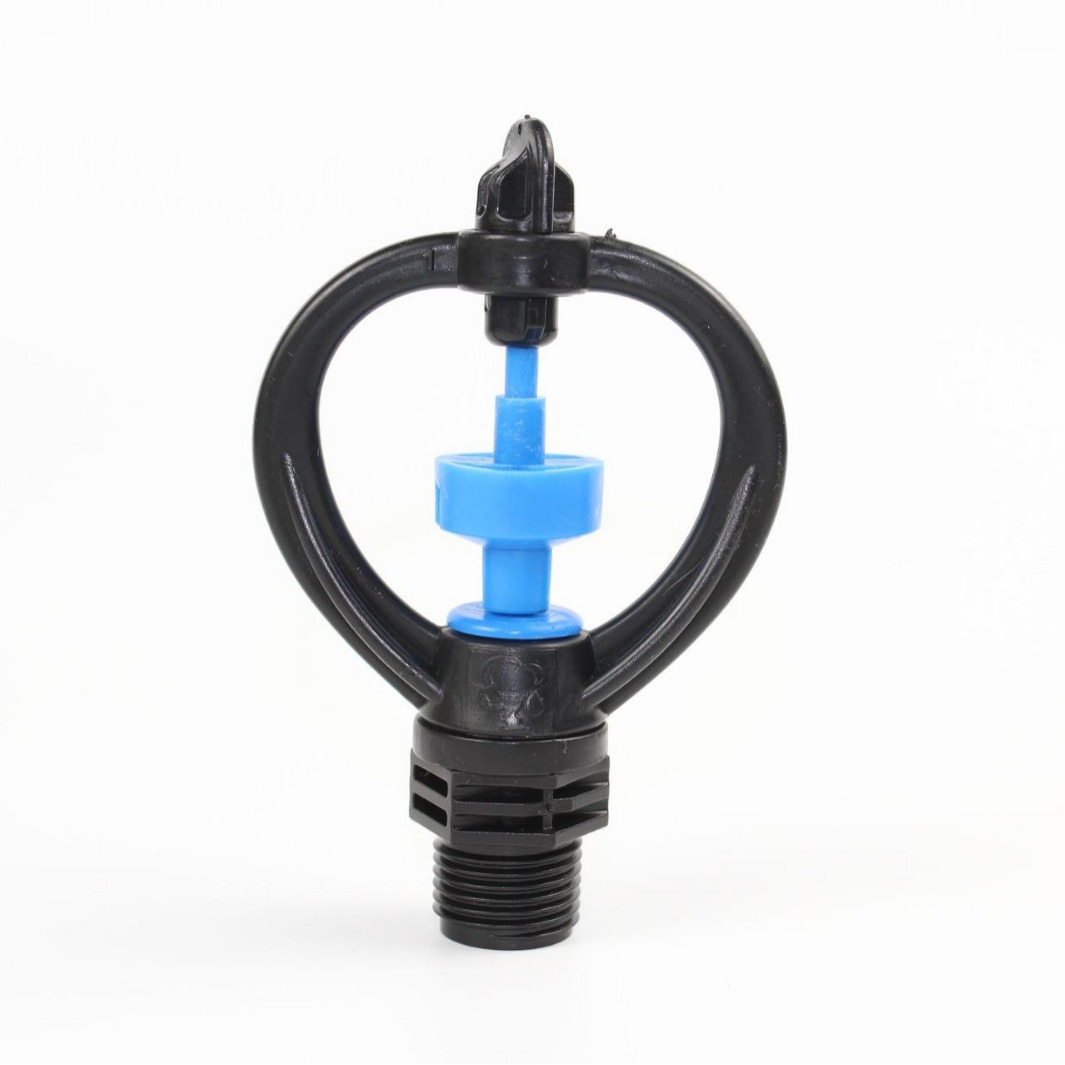 plástico de 4 minutos impulsor de seda exterior rueda circular mariposa rotación boquilla de lluvia 360 grados rotación automática riego de jardín