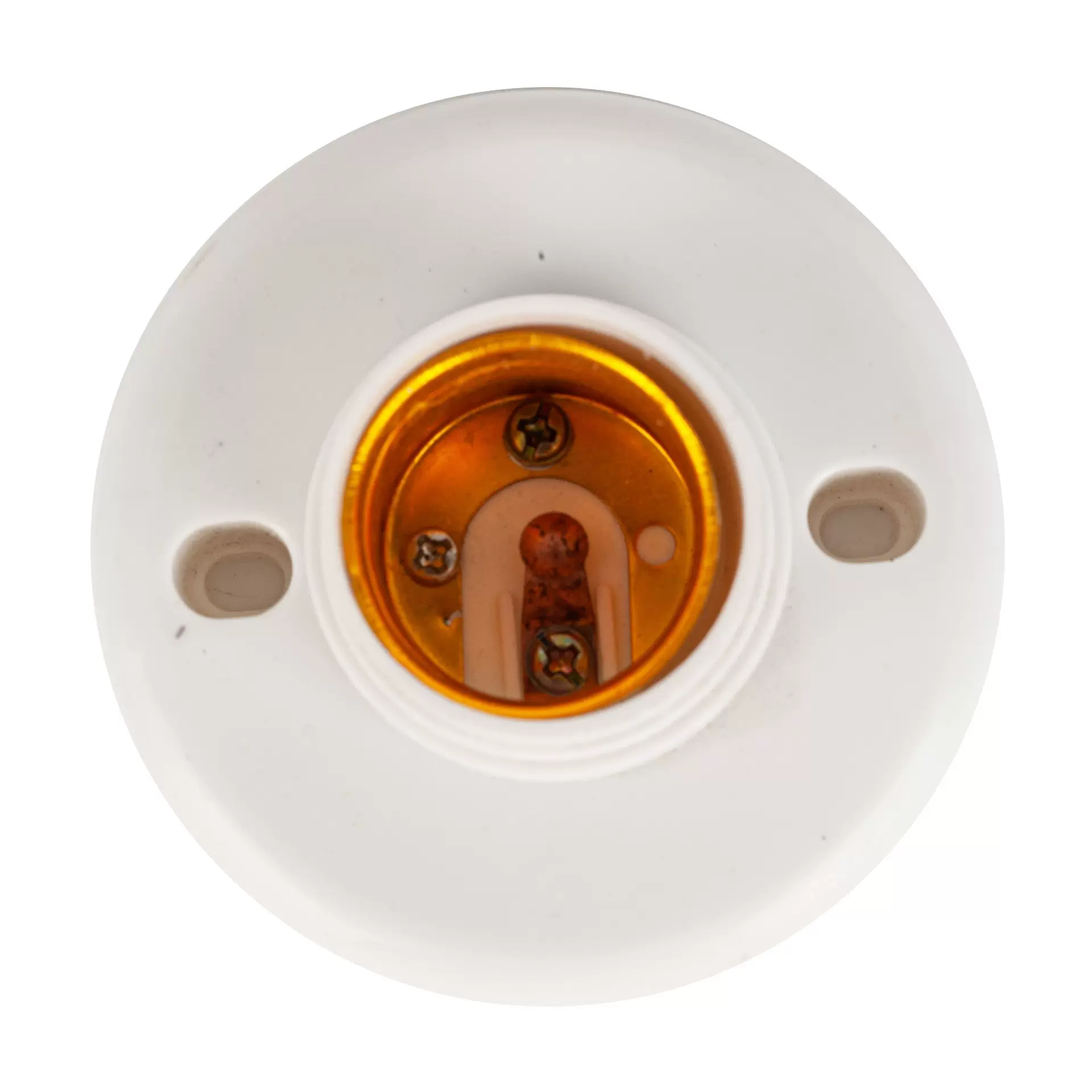 E27螺口灯座LED灯泡灯头圆型陶瓷胶木罗口平口灯插拔插头陶瓷灯座