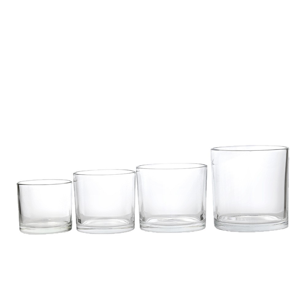 Hot sale Amazon de alta calidad vidrio transparente vela taza taza de frasco de frasco de frasco de frasco 80 90