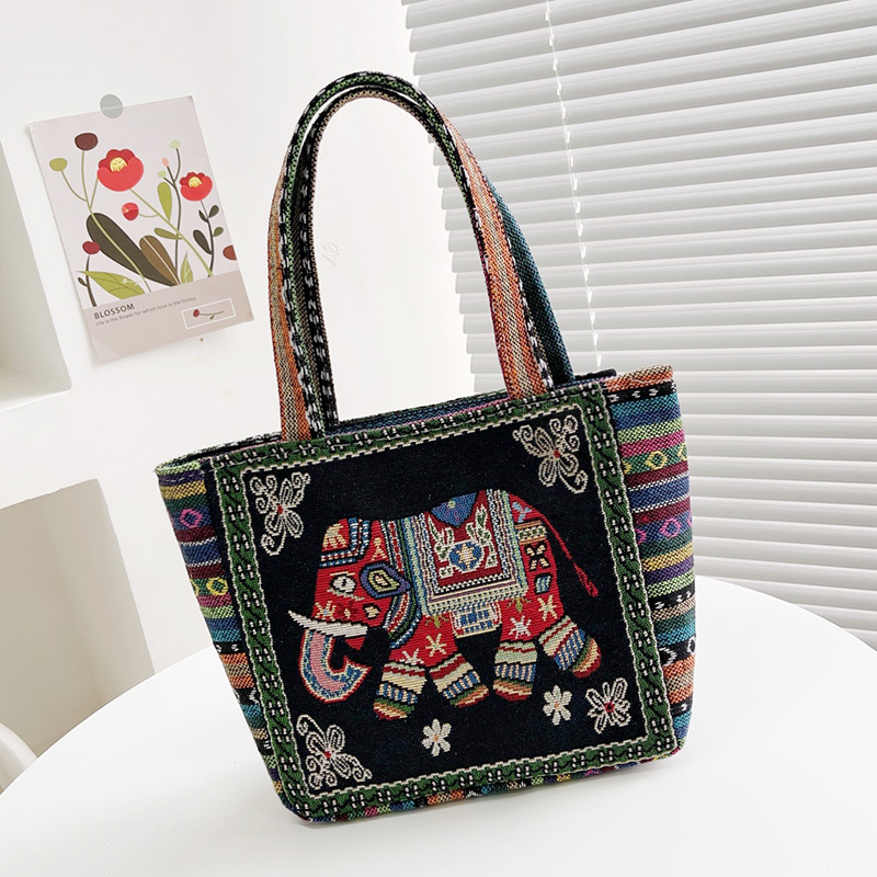 メーカー卸売ハンドバッグ漫画両面ジャカード刺繍手提げ袋サラリーマンのハンドバッグ|undefined