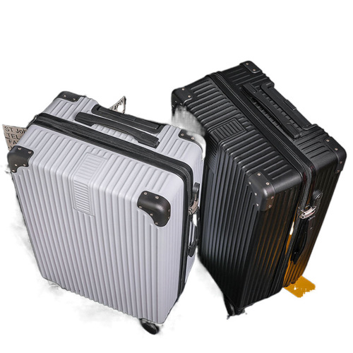 Pull-along suitcase women's combination lock leather suitcase 20 inches 24 inches men's wheeled travel carry-on case factory one piece