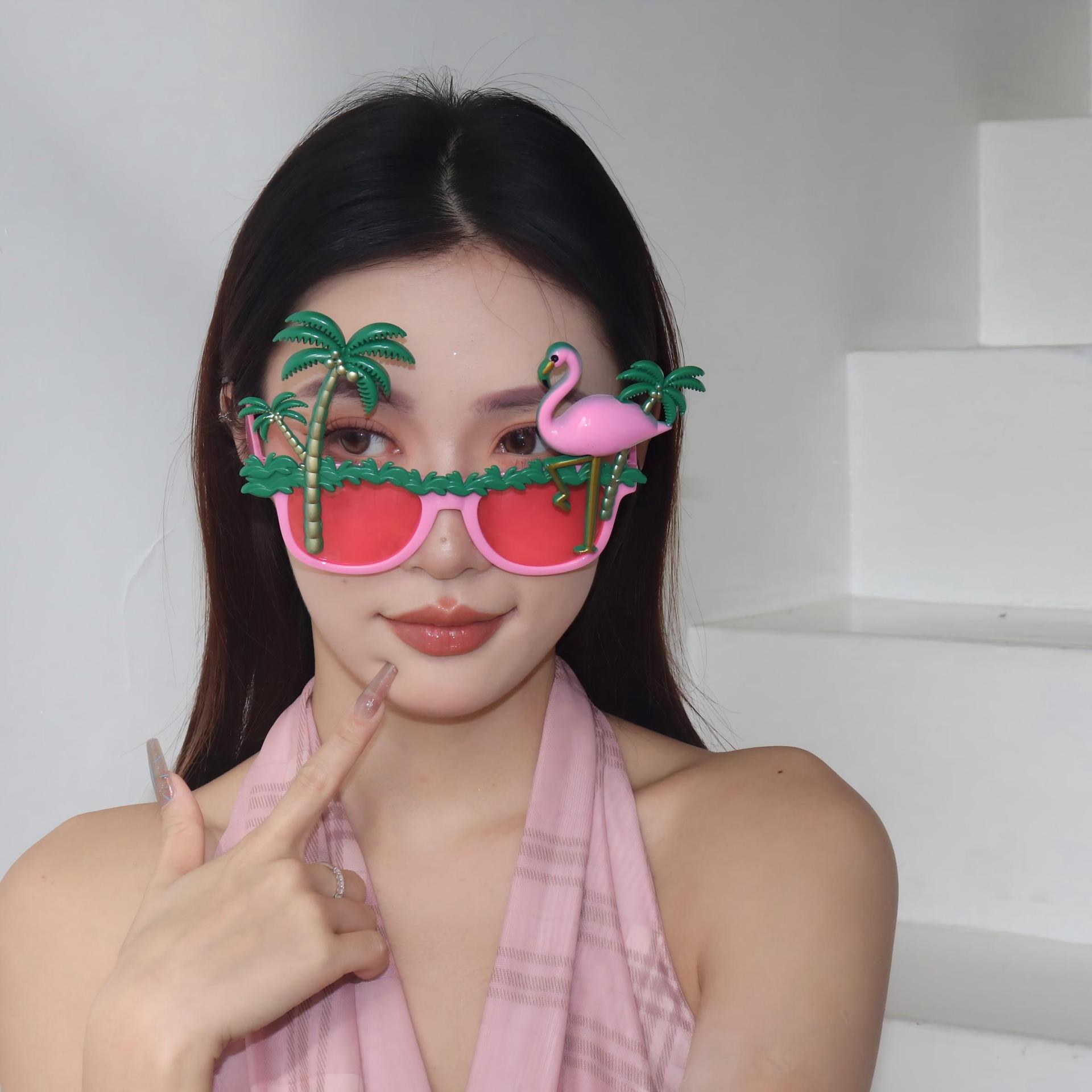 Gafas de Fiesta Hawaiana de PC Decorativas para Playa y Fotos