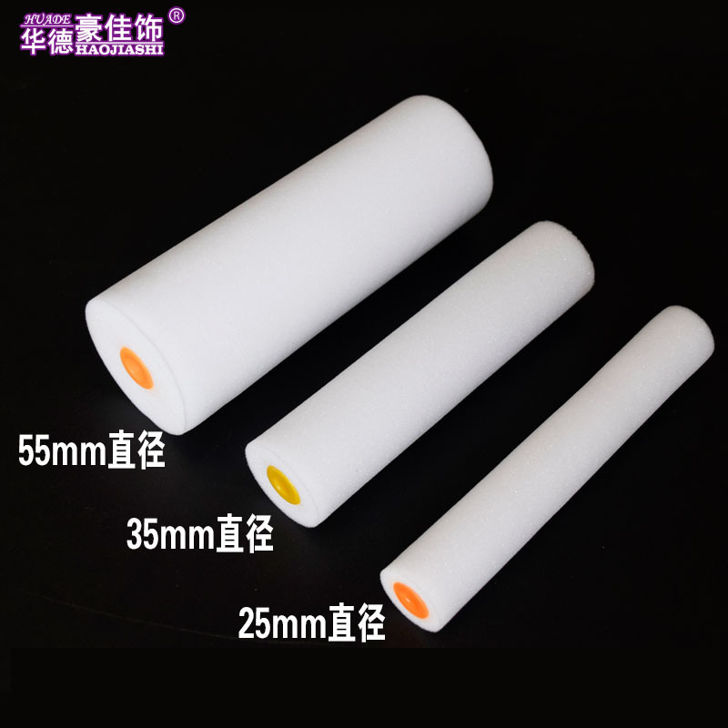 6 pulgadas cepillo de cilindro de esponja aceitosa 50 densidad poliéster textura de película de pared de agua de decoración de cepillo de esponja Wade Haojia