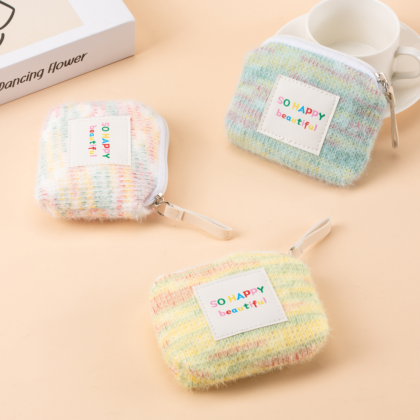 Xiaoxiangfeng creativo lindo portátil adecuado inalámbrico auriculares bluetooth cubierta protectora bolsa de tela suave bolsa de peluche bolsa de lápiz labial bolsa de almacenamiento