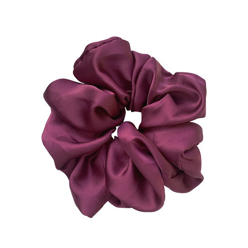 Japanese and Korean version of new large oversized hair tie with smooth satin French elegance large intestine cloth hair accessory, Korean influencer hair accessory