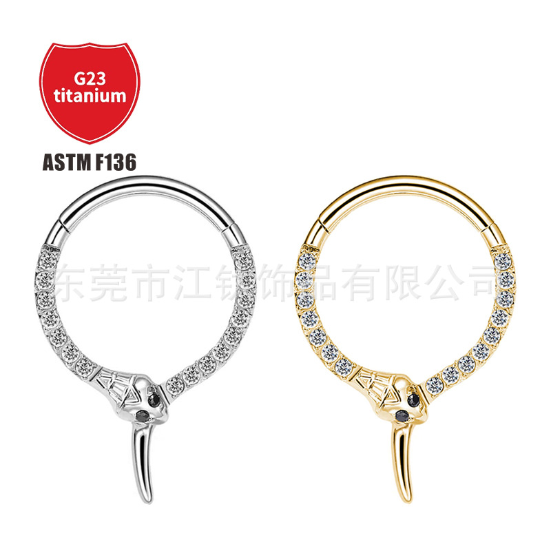Pointed titanium steel lip stud product view