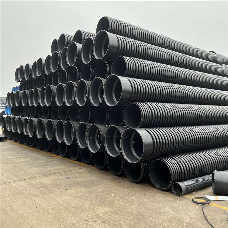 联塑HDPE双壁波纹管 DN500 SN8 克拉管 中空壁管 钢带管