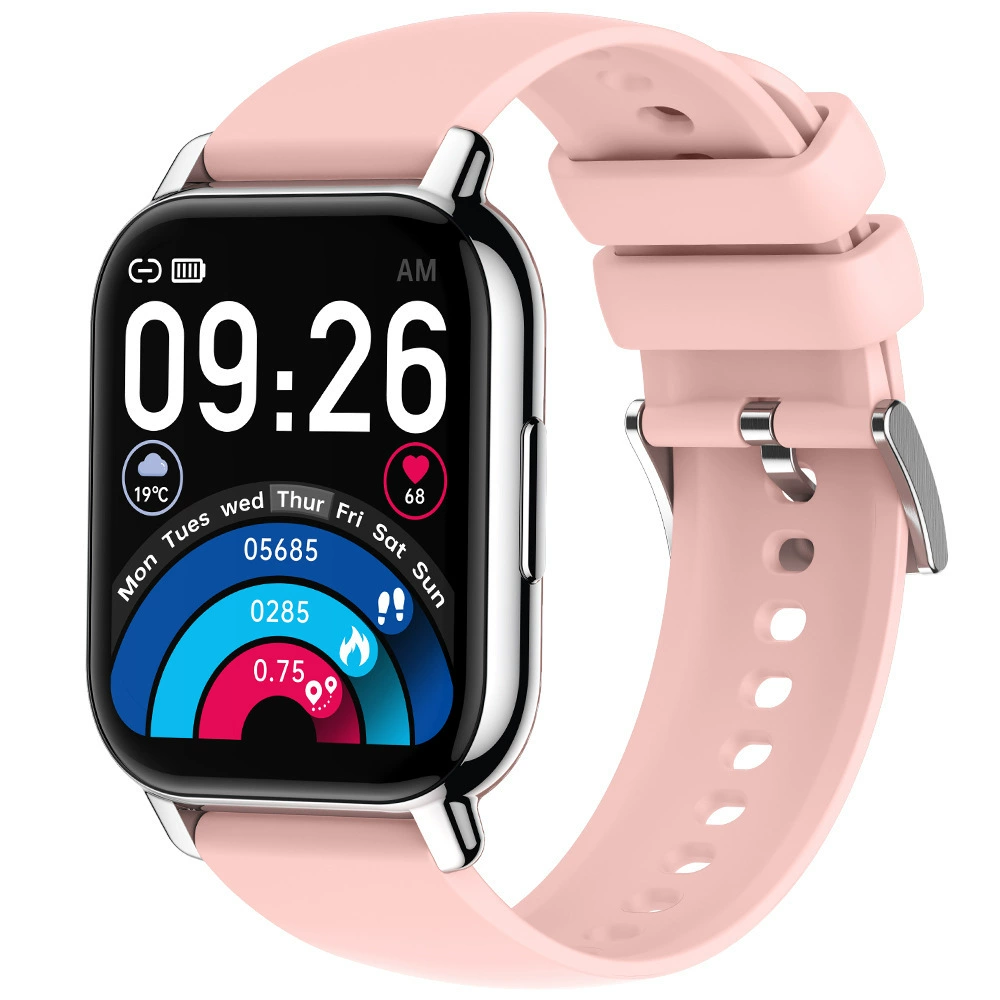 P66 AliExpress Explosion New Product Smart Watch HD 1.85 Large -screen Heart rate Hemo -oxygen detection Sleep health monitor