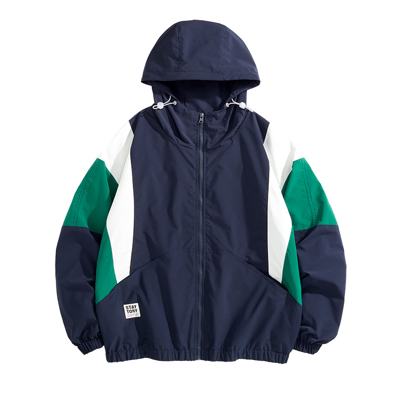 Japanese spring jacket with hood for men and women