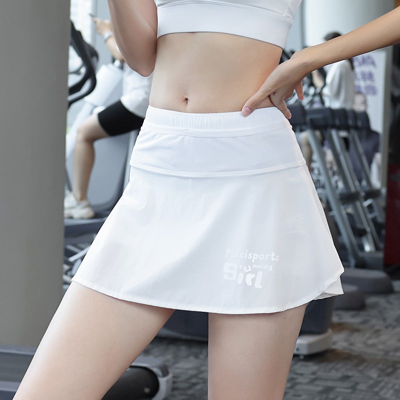 Fuente de fábrica falda de tenis de mujer forrado falso dos piezas de golf pantalones de velocidad secos para correr acondicionamiento físico corto para mujeres